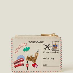 Accessorize Women's London Postcard Printed Card Holder-image-0