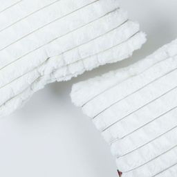HOMADORN White Set of 2 Checked Square Cushion Covers image 3