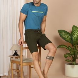Sweet Dreams Men Cotton Mid-Rise Lounge Shorts-image-87