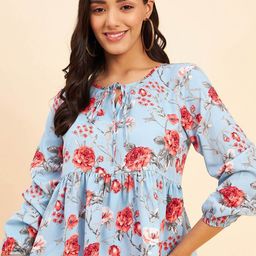 NEESH Floral Print Peplum Top-image-43