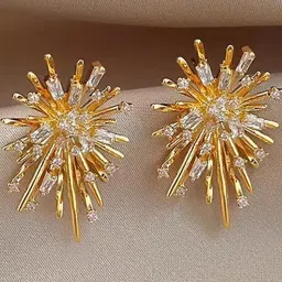DIVASTRI Gold Alloy Earrings-7