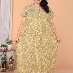 JAIPZZ APPARELS Printed Maxi Nightdress-picture-44