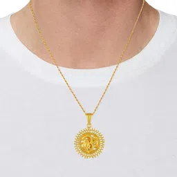 MEMOIR Gold-Plated Circular Pendants with Chains image 3