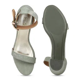 Inc 5 Textured Open Toe Ankle Loop Party Block Heels image 5