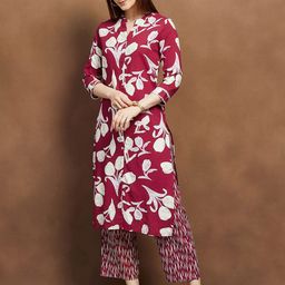 Melange by Lifestyle Women Floral Printed Kurta with Palazzo-image-30