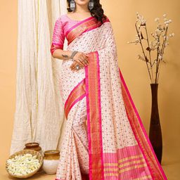 DIVASTRI Ethnic Motifs Zari Art Silk Banarasi Saree-picture-11