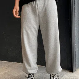 FLYNOFF Men Solid Relaxed Loose Fit Joggers Trousers-image-52