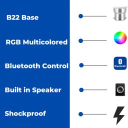 Planetoid Multicolor Smart LED Music Light Bulb with Bluetooth Remote Controller Smart Bulb image 4