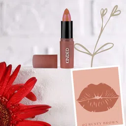 KINDED Saga Bullet Lipstick Creamy Satin Finish With Vitamin E- 3.8 g- Rusty Brown 02-24