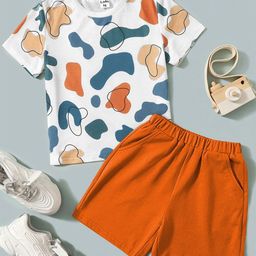 HELPOM Unisex Kids Printed Top with Shorts-picture-15