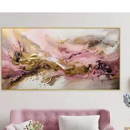 DEKORSTATION Pink & Gold-Toned Canvas Other Wall Paintings-image-56