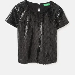 United Colors of Benetton Girls Embellished Round Neck Top-33