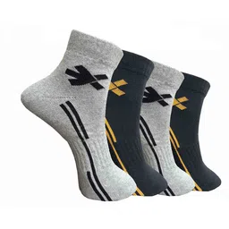 HRX by Hrithik Roshan Pack Of 4 Striped Ankle Length Socks-image-96
