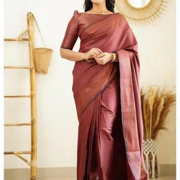 VILLE FASHION Woven Design Zari Kanjeevaram Saree-picture-41