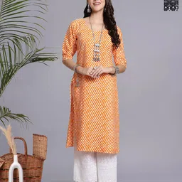 HERE&NOW Selection Of 2 Printed Round Neck Straight Kurta-image-61