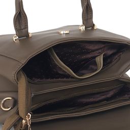 Stamp Colourblocked PU Structured Handheld Bag image 5