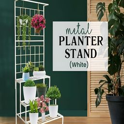 NIYARA White Rectangular Planter Stands image 5