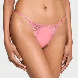 Victoria's Secret Low-Rise Lace-Trim Adjustable V-String Brief 1125481511T5-image-95