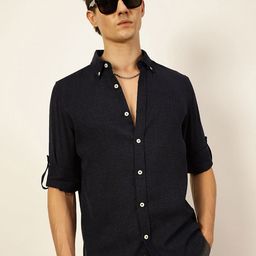 Thomas Scott Men Premium Slim Fit Opaque Casual Shirt-image-36