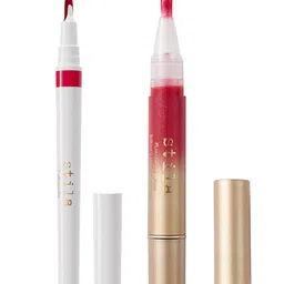 Stila Cosmetics Set of Calligraphy Lip Stain - Michelle & Plumping Lip Glaze - Amor-46