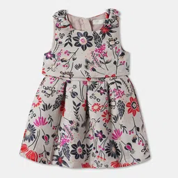 R&B Girls Floral Printed Fit and Flare Dress-2