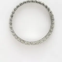 ZENEME Set Of 2 Rhodium-Plated AD-Studded Bangles image 3