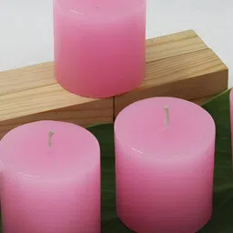 atorakushon Pink 4 pieces Pillar Candle-image-89