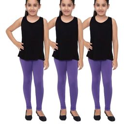 Tik Tok WEARS Girls Purple Churidar Length Leggings-picture-29