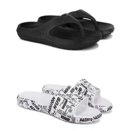 PENNEN Men Pack Of 2 Thong & Slider Flip-Flops-41