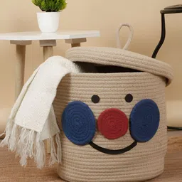 Myntra Elegant Homes Beige Cotton Reusable Multi-Utility Organisers With Lid-18