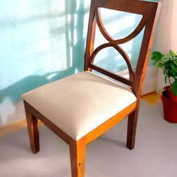Ikiriya Beige Wooded Dining Chair-image-16