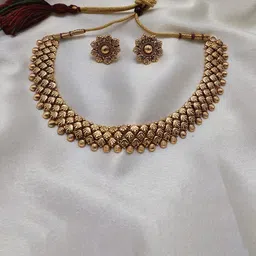 Anouk Gold-PlatedCubic Zirconia-Studded & Beaded Jewellery Set-29