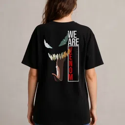 Anikmart Printed Round Neck Dri-FIT Oversized Pure Cotton T-shirt-image-85