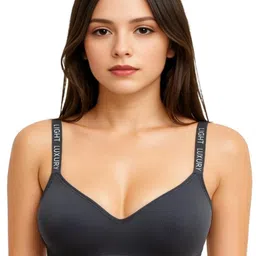 Blush Lado Charcoal Non-Wired Lightly Padded Seamless Everyday Bra-picture-6