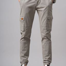 THE BEETEL HOUSE Men Smart Slim Fit Cargos Trousers-picture-25