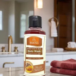 Khadi Pure Herbal Sandalwood & Honey Body Wash - 210 ml-picture-4