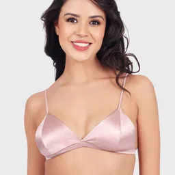Luella Women Satin Wire Free Plunge Bra-image-94