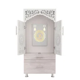 Old Wolf Furniture White Engineered Wood Led Light Home Temple-image-94