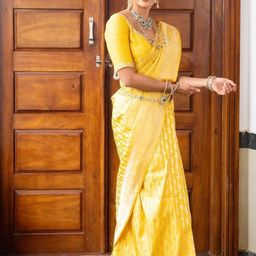 VILLE FASHION Woven Design Zari Kanjeevaram Saree-image-59