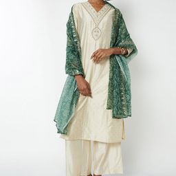 max Women Ethnic Motifs Embroidered Kurta with Palazzos & Dupatta-picture-26