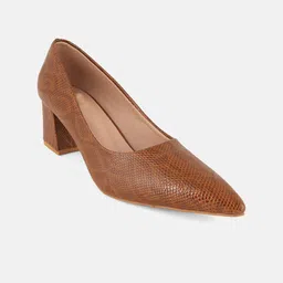 Rubeezz Women Textured Block Pumps-image-37