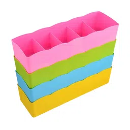 Kuber Industries Yellow & Pink 3 Pieces Regular Drawer Organisers image 5