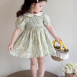 LULU & SKY Floral Print Puff Sleeve Empire Dress-image-61