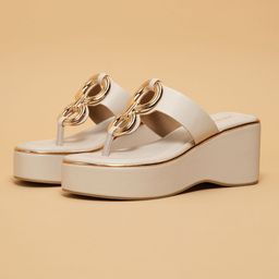 ERIDANI Women Embellished Wedge Sandals-33
