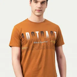 MOUNTAIN COLOURS Typography Printed Round Neck Cotton T-shirt-picture-2
