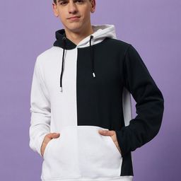 Mast & Harbour Men Colourblocked Hooded Sweatshirt-picture-43
