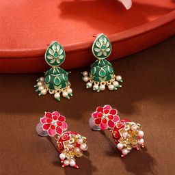 Yellow Chimes Contemporary Jhumkas Earrings-23