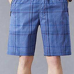 HERE&NOW Men Checked Regular Fit Cotton Shorts-picture-25