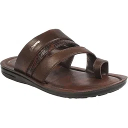 Trump Brown PU Flip Flops-picture-46
