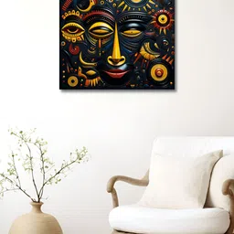 OLIVE TREE Black & Yellow 1 Piece Canvas Religious Wall Paintings-image-74